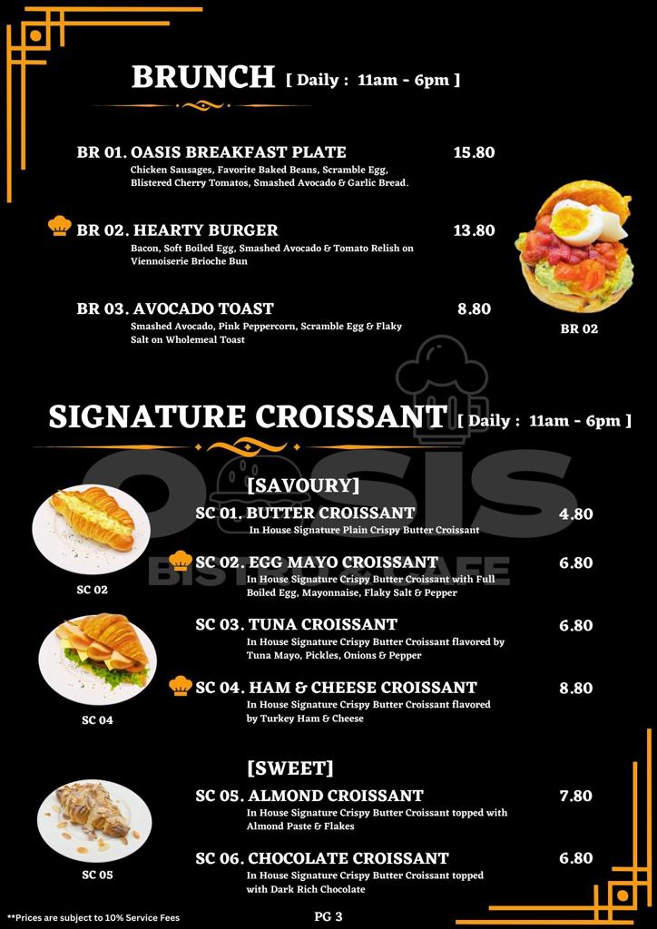 Menu – Oasis Bistro & Cafe